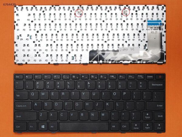 Bàn phím laptop Lenovo  Ideapad 110-14, 110-14ISK – 110-14ISK (CÁP GÓC) (CÓ NÚT NGUỒN)