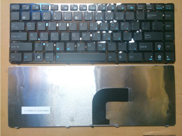 Bàn phím laptop Asus A43 A43S K43 K43S – A43S (CÁP CONG PHẢI)