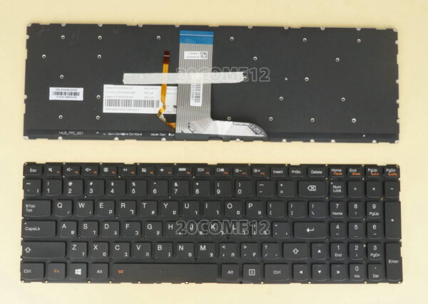 Bàn phím laptop Lenovo Yoga 500-15IBD, 500-15IHW, 500-15ISK, 500S-15ISK, M51-80, Flex 3-15 1570 1580, Edge 2 1580, Ideapad 700-15ISK, 700-17ISK (đèn)
