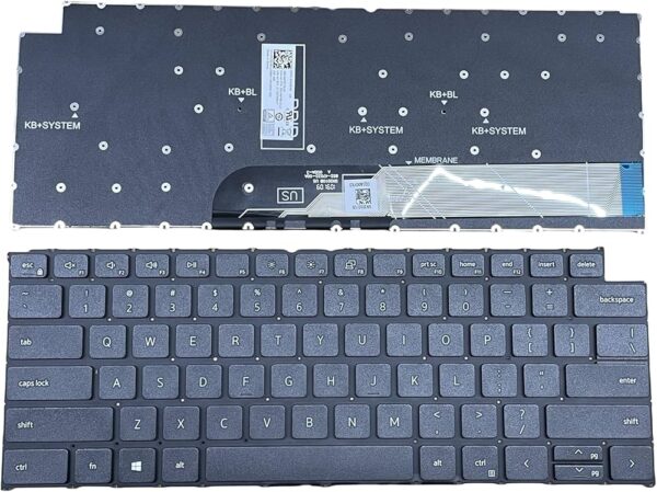 Bàn phím laptop Dell Latitude 3320 3420, Inspiron 13 5310 5320 5325 5330, Inspiron 14 5410 5415 5418 5420 5425 5430, Inspiron 14 Plus (2-in-1) 7420 7425 7430, Inspiron 16 5620 5625 5630 5635 7620 7625 7630 7635, Vostro 5310 5320 5410 5415 5620 5625 5630 Đen Xám