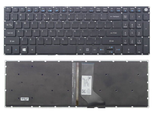 Bàn phím laptop Acer Aspire E5-573, E5-574, E5-575, E5-576, E5-591, E5-722, F5-521, F5-571, F5-572, F5-573, V5-591, V3-574, V5-575, ES1-533, ES1-572, Aspire 3 A315-21, A315-31, A315-32, A315-33, A315-51, A315-52, A315-53, Aspire 5 A515-41, Aspire 6 A615-51, Aspire 7 A715-71, A715-72 (ĐÈN)