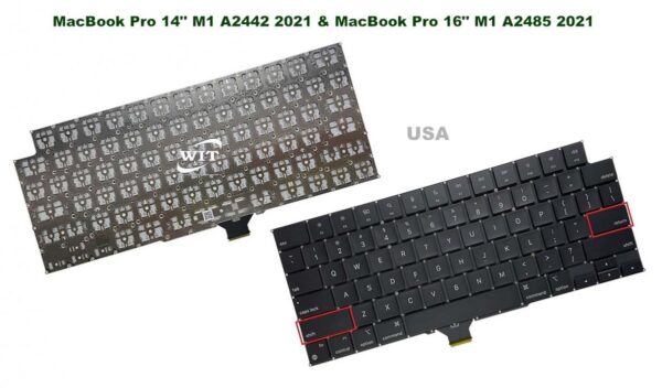 Bàn phím Macbook Pro 14” M1 A2442 (2021) EMC 3650, Pro 14” M2 A2779 (2023) EMC 8102, Pro 14” M3 A2918 (2023) EMC 8304, Pro 14” M3 A2992 (2023) EMC 8407, Pro 14” M4 A3112 (2024) EMC 8623, Pro 16” M1 A2485 (2021) EMC 3651, Macbook Pro 16” M2 A2780 (2023) EMC 8103, Pro 16” M3 A2991 (2023) EMC 8408