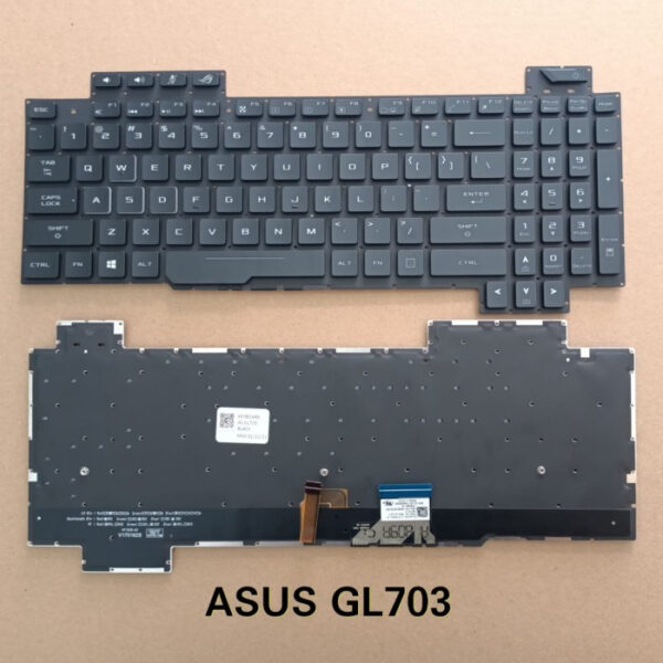 Bàn phím laptop Asus Rog GL703 GL703G GL703GE GL703GS GL703GM (CÓ ĐÈN, BH 6TH) *CÁP NGẮN, MAIN ĐỎ*