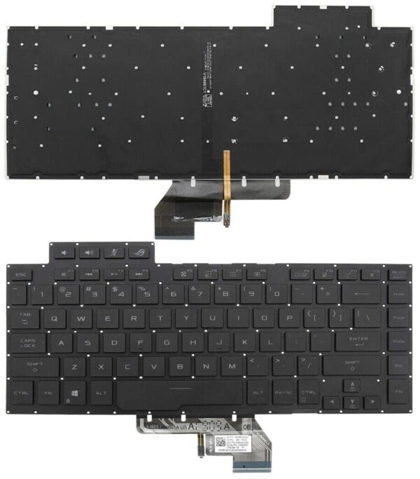 Bàn phím laptop Asus ROG GX502 GX502G GX502L GA502 GA502D GA502L GA502I GU502 GU502D GU502L GU502G ĐEN (LED THƯỜNG, BH 6TH) *CÁP LED DẸP*