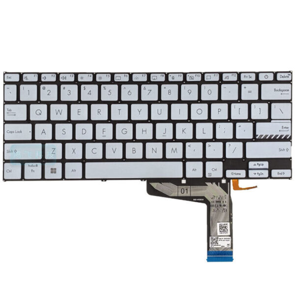 Bàn phím laptop Asus Vivobook 14 A1402 A1402Z A1403 A1403Z X1402 X1402Z X1402ZA X1403 X1403Z X1403ZA BẠC (CÓ ĐÈN, BH 6TH)