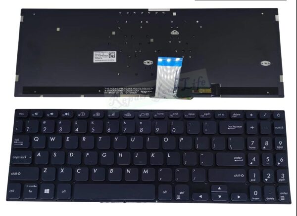 Bàn phím laptop Asus Vivobook S15 X530 K530 S530F S530UA X530F X530FA X530UN V5000FL Y5100UB Y5100UN ĐEN (CÓ ĐÈN)