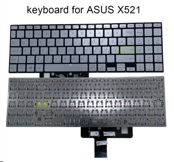 Bàn phím laptop Asus Vivobook S533 S533E S533EA S533F S533FA, Vivobook X521 X521FA X521FL X521EA X521EQ X521UA X521IA X521JQ BẠC (BH 6TH)