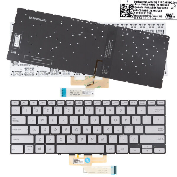 Bàn phím laptop Asus ZenBook flip 14 UX462 UX462 UX462D UX462F (CÓ ĐÈN, BH 6TH)