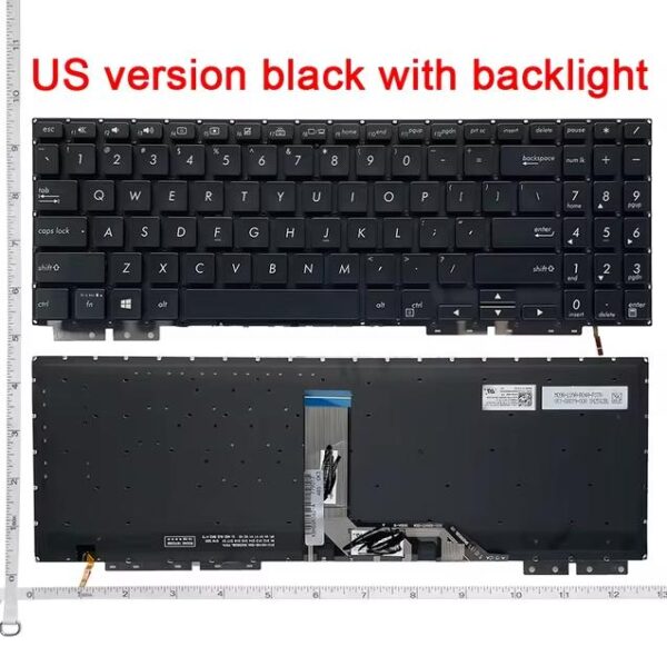 Bàn phím laptop Asus ZenBook Flip 15 UX562 UX562F UX562FA UX562FD UX562FDX ĐEN (LED, BH 6TH)