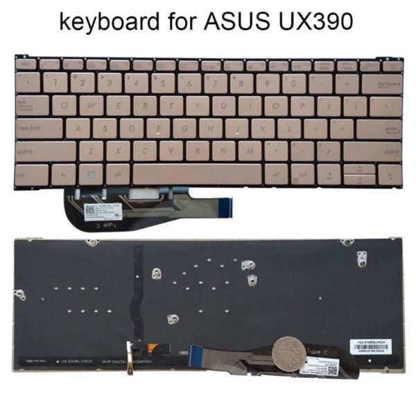 Bàn phím laptop Asus Zenbook UX390 UX390U UX390UA BẠC (CÓ ĐÈN)