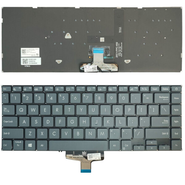 Bàn phím laptop Asus Zenbook UX435 UX435E UX435EA UX435EG ĐEN (CÓ ĐÈN, BH 6TH)