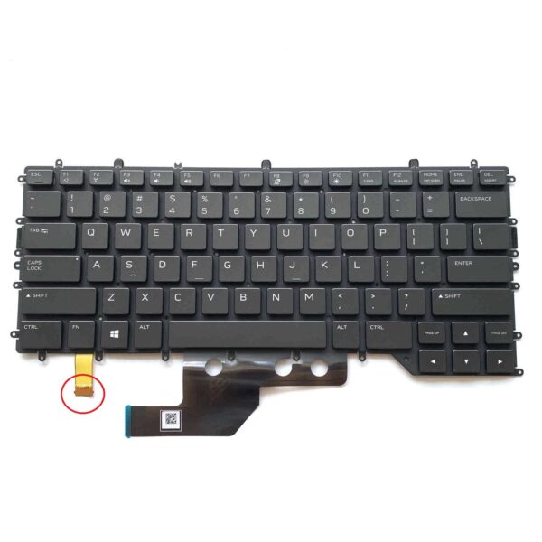 Bàn phím laptop Dell Alienware M15 R3, Alienware M15 R4, Dell Gaming G7 15 7500, Gaming G7-7500 (2020) ĐEN (LED THƯỜNG, BH 6TH) *CÁP LED DẸP*