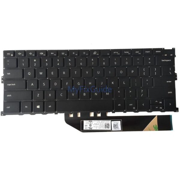 Bàn phím laptop Dell XPS 13 9300, XPS 13 9310 ĐEN CÁP DÀI (CÓ ĐÈN, BH 6TH)