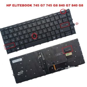 Bàn phím laptop Hp Elitebook 740 G7, 740 G8, 745 G7, 745 G8, 840 G7, 840 G8, 845 G7, 845 G8 (CHUỘT, ĐÈN, BH 6TH)