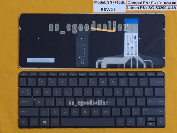Bàn phím laptop HP Spectre 13-v000 , 13-v010ca, 13-v011dx, 13-v018ca, 13-v021nr, 13-v151nr, 13t-v000, 13t-v101dx, 13t-v110ca, 13-v111dx, 13-v118ca (CÓ ĐÈN, BH 6TH)