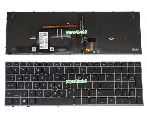 Bàn phím laptop Hp Zbook 15 G7 G8, Zbook Fury 15 G7, Zbook Fury 15 G8 (CÓ ĐÈN, BH 6TH) *CÁP NGANG*