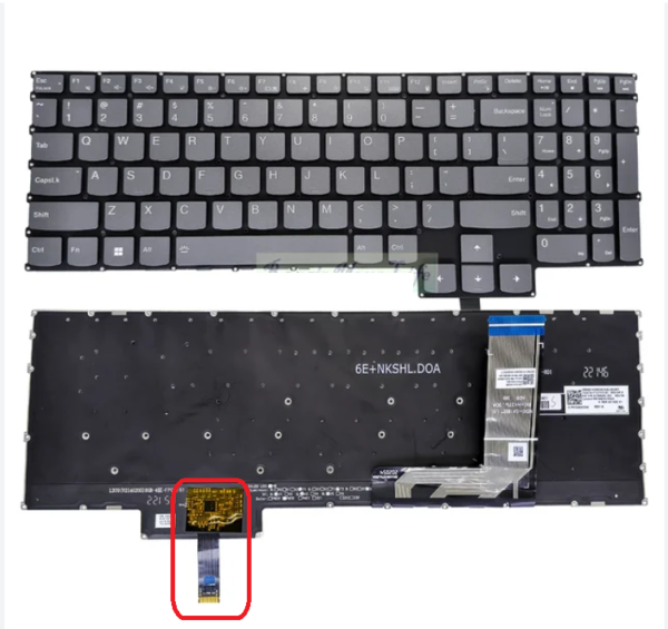 Bàn phím laptop Lenovo IdeaPad Gaming 3 15IAH7, IdeaPad Gaming 3 15ARH7, IdeaPad Gaming 3 16ARH7, IdeaPad Gaming 3 16IAH7 (LED RGB, BH 6TH) *CÁP LED TO 16 CHÂN*