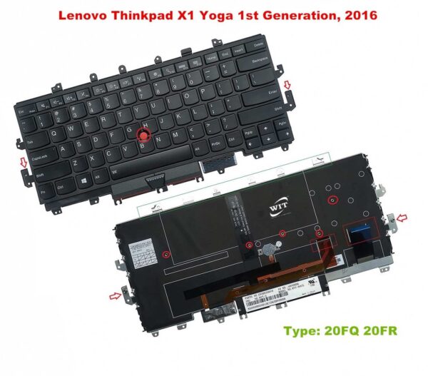 Bàn phím laptop Lenovo Thinkpad X1 Yoga Gen 1 (20FQ 20FR) (2016) (CORE I THẾ HỆ 6) (BH 6TH)