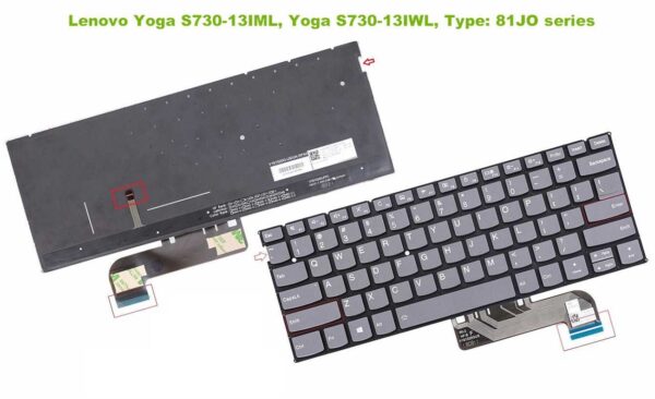 Bàn phím laptop Lenovo Yoga S730-13IWL, S730-13IML, Ideapad 730S-13IML, 730S-13IWL (CÓ ĐÈN, BH 6TH)