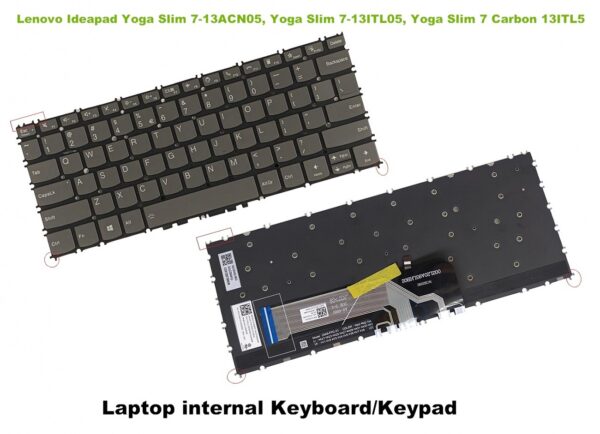 Bàn phím laptop Lenovo Yoga Slim 7 13ACN5, Yoga Slim 7 13ITL5, Yoga Slim 7 13ITL5, Yoga Slim 7 13ACN5 (CÓ ĐÈN, BH 6TH)