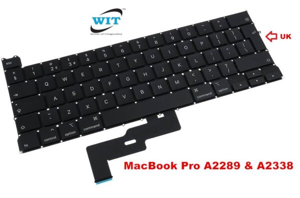 Bàn phím Apple Macbook Pro 13” A2289 (2020) EMC 3456, Macbook Pro 13” M1 A2338 (2020) EMC 3578, Macbook Pro 13” M2 A2338 (2022) EMC 8162 (UK) (BH 6TH)