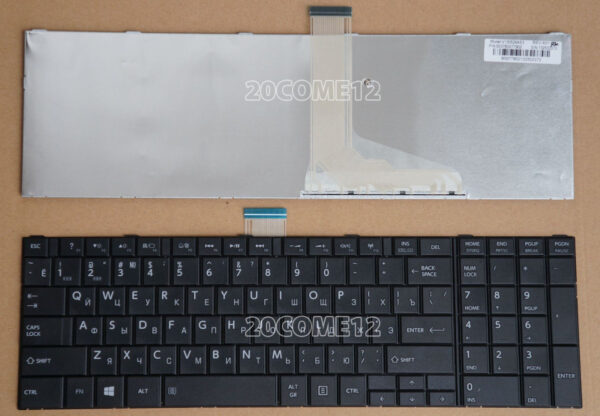 Bàn phím laptop Toshiba Satellite C850 C855 L850 L855 L870 L875 L950 L955 P850 P855 P870 P875 S850 S855 S870 S875 B654, Satellite Pro R50-C, Tecra A50-A, A50-C, Z50-C (BẺ ỐC) – C850/L875 ĐEN