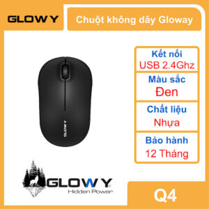 Chuột Ko Dây Glowy Q4 (Đen)