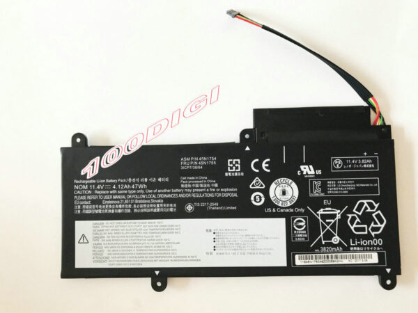 Pin laptop Lenovo ThinkPad E450 E450C E455 E460 E460C 45N1752 – E450 (ZIN) – 6 CELL