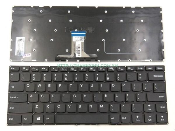 Bàn phím laptop Lenovo Ideapad 310-14ISK, 310S-14ISK, 310S-14AST, V110-14AST, V110-14IAP, V310-14IKB V310-14ISK V510-14IKB, Yoga 510-14AST, 510-14IKB, 510-14ISK, 710-14ISK, 710-14IKB, 710-15ISK, 710-15IKB (KHÔNG NÚT NGUỒN) (ZIN)