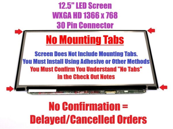 Màn hình Lenovo Thinkpad X240 X250 X260 – 12.5″ Led slim HD =BOARD DÀI= (KO PÁT,30PIN)