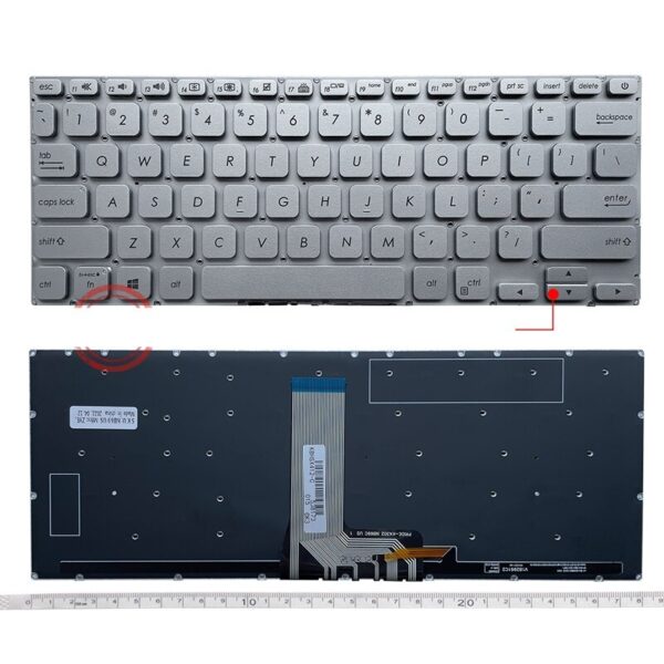 Bàn phím laptop Asus Vivobook 14 X412 X412F X412U A412 A412F BẠC (CÓ ĐÈN)