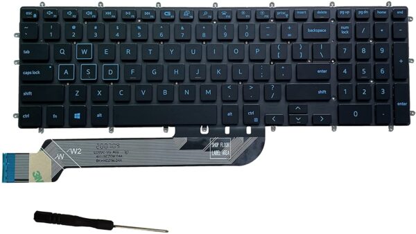 Bàn phím laptop Dell Inspiron 15 3580 3581 3582 3583 3593 3595 5565 5567 5570 5575 5767 5775 7566 7567 7577, Vostro 15 3584 3590 5568, Gaming G3 3579, G3 3590, G3 3779, G5 5587, G5 5590, G7 7588 (LED XANH)