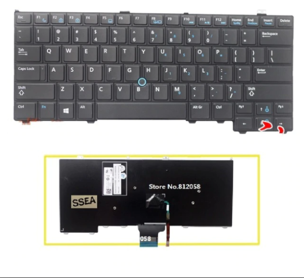 Bàn phím laptop Dell Latitude 12 14 7000, E7420 E7240 E7440 – E7240 E7440 (CHUỘT)