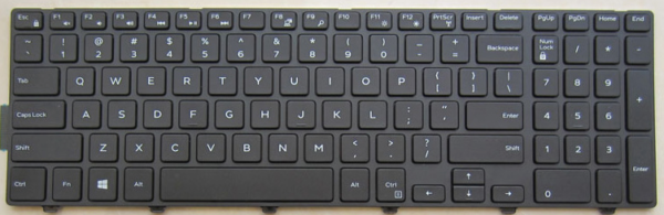 Phím laptop Dell Inspiron 15-3000 3541 3542 3543 3547 3551 3552 3558 3559 3567 3557 3576, Inspiron 15-5000 5542 5543 5545 5547 5548 5558 5555 5551 5559 5576 5577 5755 5758 5759 7557 7559, Vostro 3546 3561 3562 3565 3568 3578, Latitude 3550 3560 3570 3580 (LED ĐỎ)