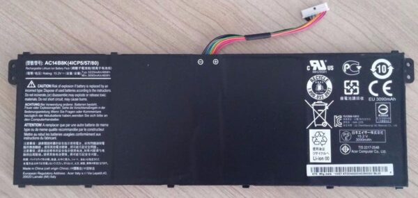 Pin Laptop Aspire 5 A515-51, Aspire V3-111, V3-371, V3-372, E5-771, Aspire R Series N15W5, R3-131, R5-471, R5-571, Aspire ES1-511, ES1-512, ES1-522, ES1-523, ES1-572, ES1-711, Chromebook 11 CB3-111, TravelMate P238, Nitro 5 AN515-51, AN515-52, AN515-53, Swift SF314-51, SF314-52, SF314-54, SF314-56, SF315-41, SF315-51, SF315-52, Spin SP515-51, AC14B3K AC14B7K AC14B8K (ZIN) – 4 Cell