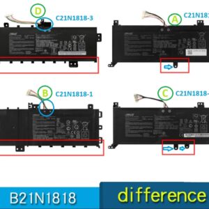 Pin laptop Asus Vivobook 15 A409 A409F A509 A509FB A509FJ A509MA A509FL F409 F409F F509 F509JB F509FA F509FB F509UJ X409 X409F X409M X409U X509 X509FL X509FB X509JA X415E X415J X515E X515M, C21N1818-2, B21N1818-2 (TYPE C) (ZIN) – 2 CELL