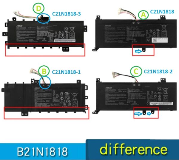 Pin laptop Asus Vivobook 15 A409 A409F A509 A509FB A509FJ A509MA A509FL F409 F409F F509 F509JB F509FA F509FB F509UJ X409 X409F X409M X409U X509 X509FL X509FB X509JA X415E X415J X515E X515M, C21N1818-2, B21N1818-2 (TYPE C) (ZIN) – 2 CELL
