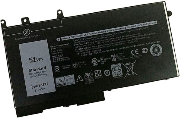 Pin laptop Dell Latitude 5280 5290- 5480 NGẮN 51WH (ZIN) – 3 CELL