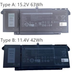 Pin laptop Dell Latitude 5320 7320 7420 7520, 9JM71 42WH (ZIN) – 4 CELL