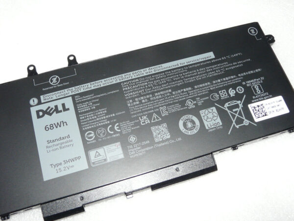 Pin laptop Dell Latitude 5401 5410 5411 5501 5510 5511, Precision 3541 3551, 3HWPP 68WH (ZIN) – 4 CELL