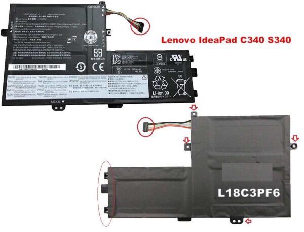 Pin laptop Lenovo IdeaPad S340-14API S340-14IIL S340-14IML S340-14IWL S340-15API S340-15IIL, L18C3PF7 L18M3PF6 L18M3PF7 (ZIN) – 3 CELL