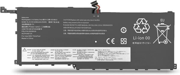 Pin laptop Lenovo Thinkpad X1 Carbon Gen 4 2016 (CORE I THẾ HỆ 6), X1 Yoga 1st 2nd (CORE I THẾ HỆ 6,7) (2016 2017) Ultrabook, 00HW029