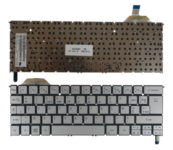 Bàn phím laptop Acer Aspire S7 S7-191, S7-192 – S7-191 (CÁP PHỤ NẰM DƯỚI NÚT DEL)