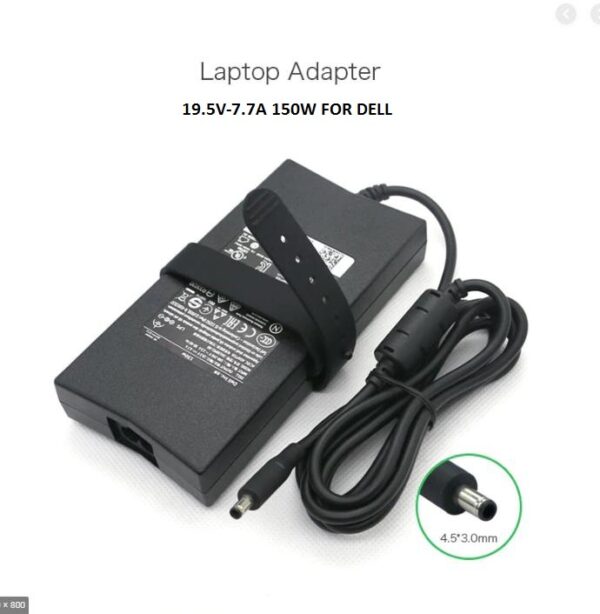 Sạc laptop Dell 19.5V-7.7A Slim (Kim nhỏ) – Zin