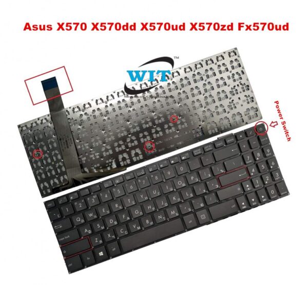 Thay sửa bàn phím laptop Asus X570 X570U X570Z X570D YX570 YX570U YX570Z FX570 FX570U F570 D570 D570D A570 A570D A570U