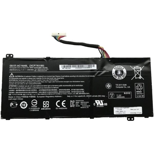 Pin laptop Acer V15, Nitro Aspire VN7 – 571, VN7 – 591, VN7 – 791 – VN7-591 AC14A8L (ZIN) – 3 CELL