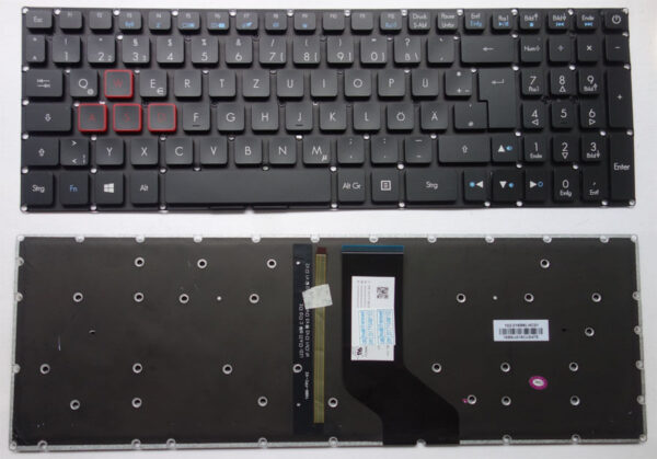 Bàn phím laptop Acer Aspire VX 15, VX5-591, VX5-793, VN7-593, VN7-593, Nitro 5 AN515-41, AN515-42, AN515-51, AN515-52, NV7-573 (CÁP TO 32 CHÂN) – VX5-591 – CÁP TO